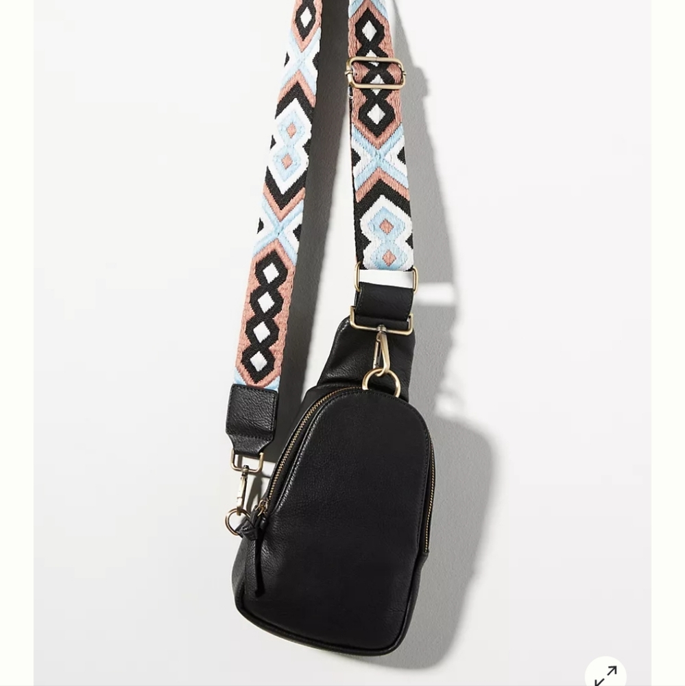 Liberty Crossbody Bag Black Embroidered Bag